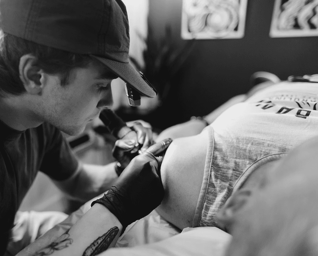 Seattle tattoo artist, Charlie Piper at Kingtide Ink in West Seattle