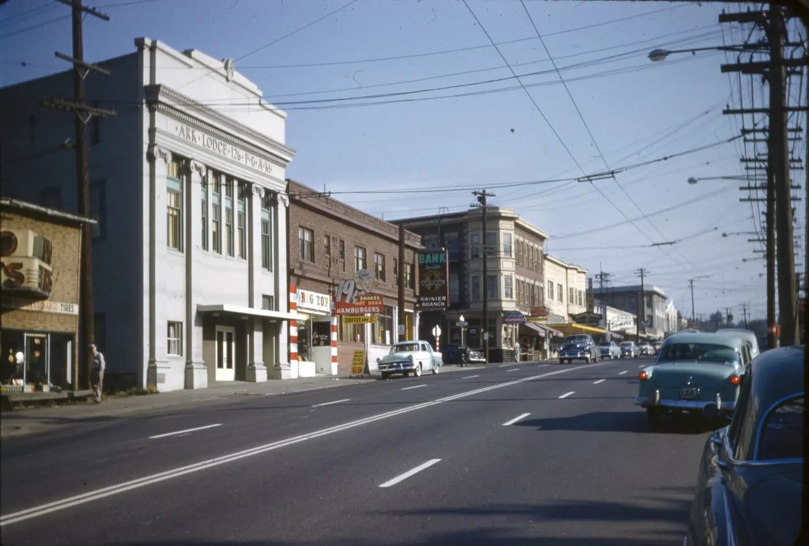 Rainier Valley, Seattle: Seattle Rainier Avenue near Edmunds Street, circa 1954 (48904456561)